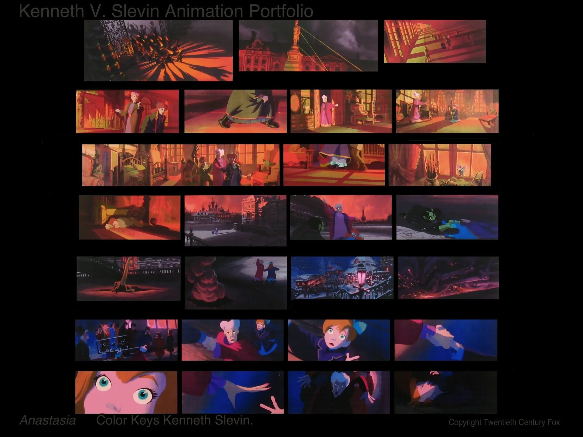 Animate color. Концепт арт : композиция кадра: колор кей. animation portfolio. kenneth muse animator. color key.