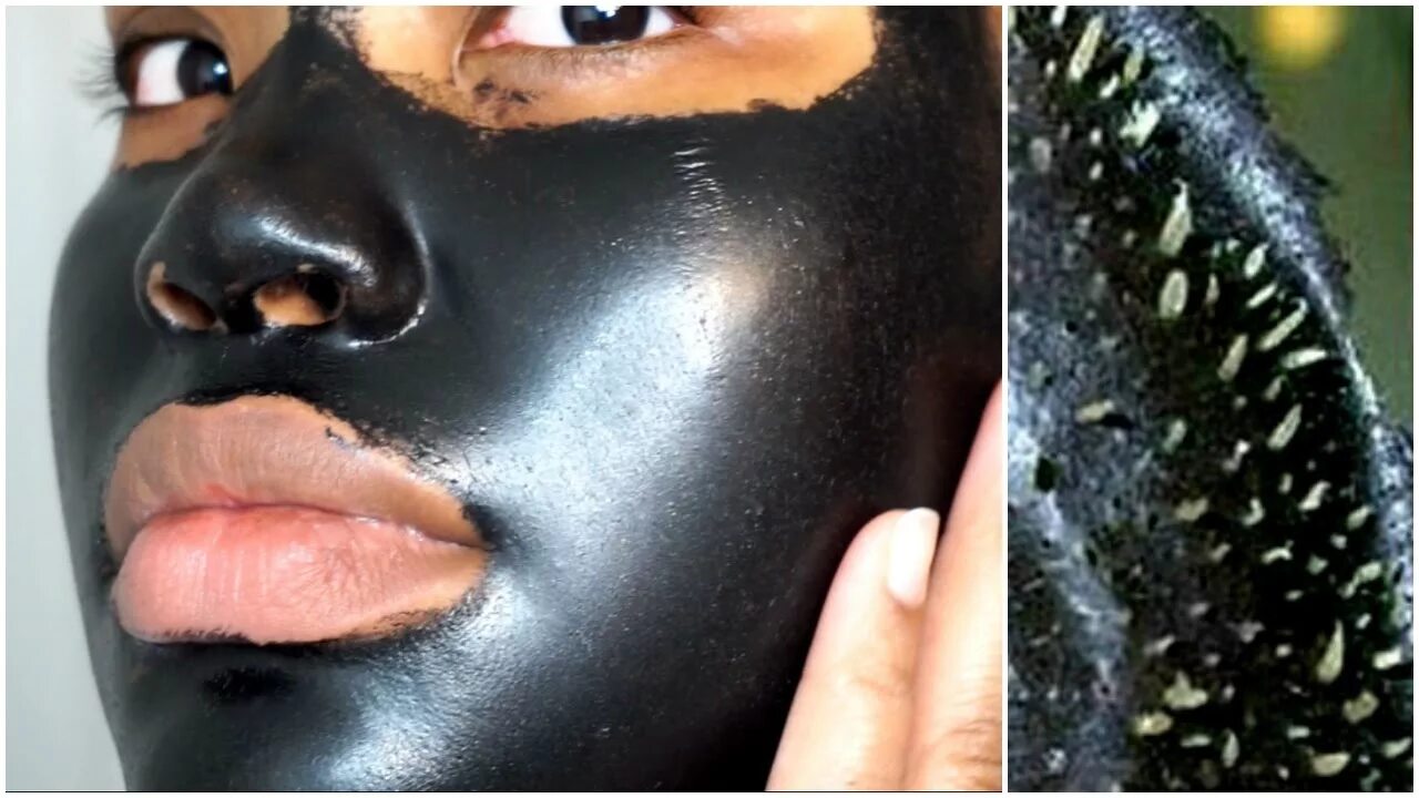 После черной маски. Маска для лица черная. Маска вытягивающая черные точки. Черная маска для лица до и после. Маска вытягивающая черные.
