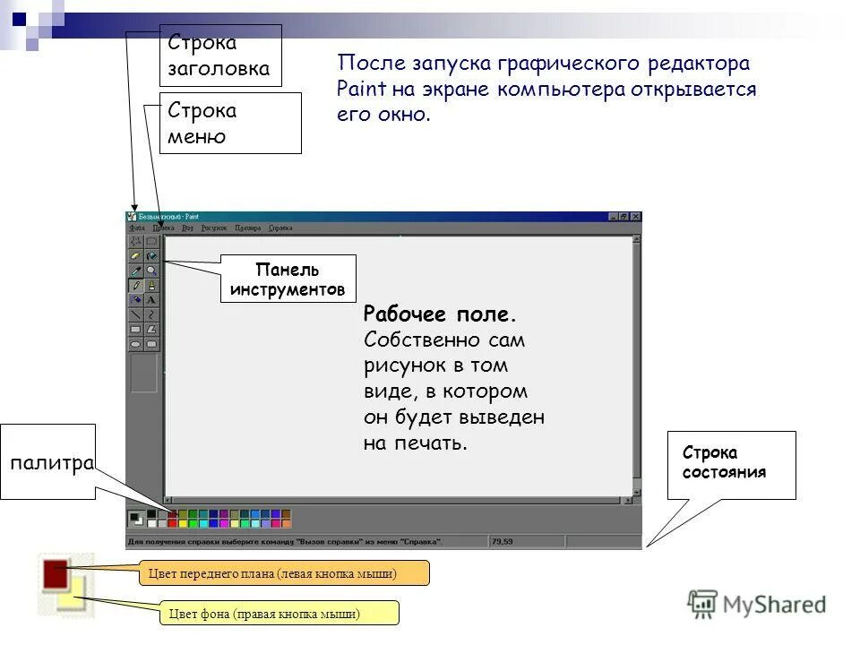 Что отображается в строке заголовка paint. Строка меню в Paint. Строка заголовка в графическом редакторе. Строка меню в графическом редакторе. Окно графического редактора Paint.