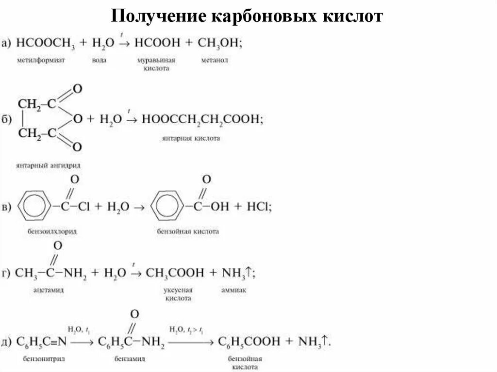 Способы получения карбоновых кислот. Общий способ получения карбоновых кислот. Как получить карбоновую кислоту. Получение карбоновых кислот в лаборатории. Уравнения реакций получения карбоновых кислот