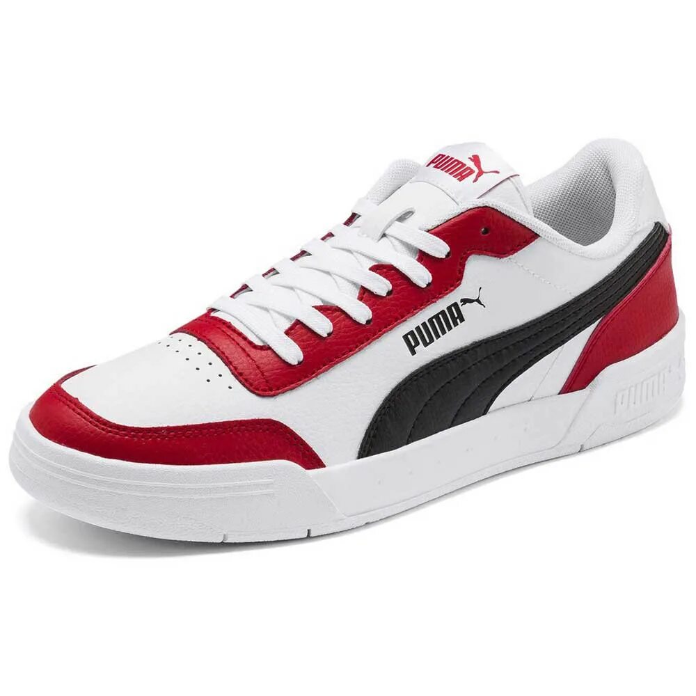 Мужской кроссовки белый красный. Кеды Пума Caracal. Puma Caracal White. Кеды мужские Puma Caracal. Мужские кроссовки Puma Caracal белые.