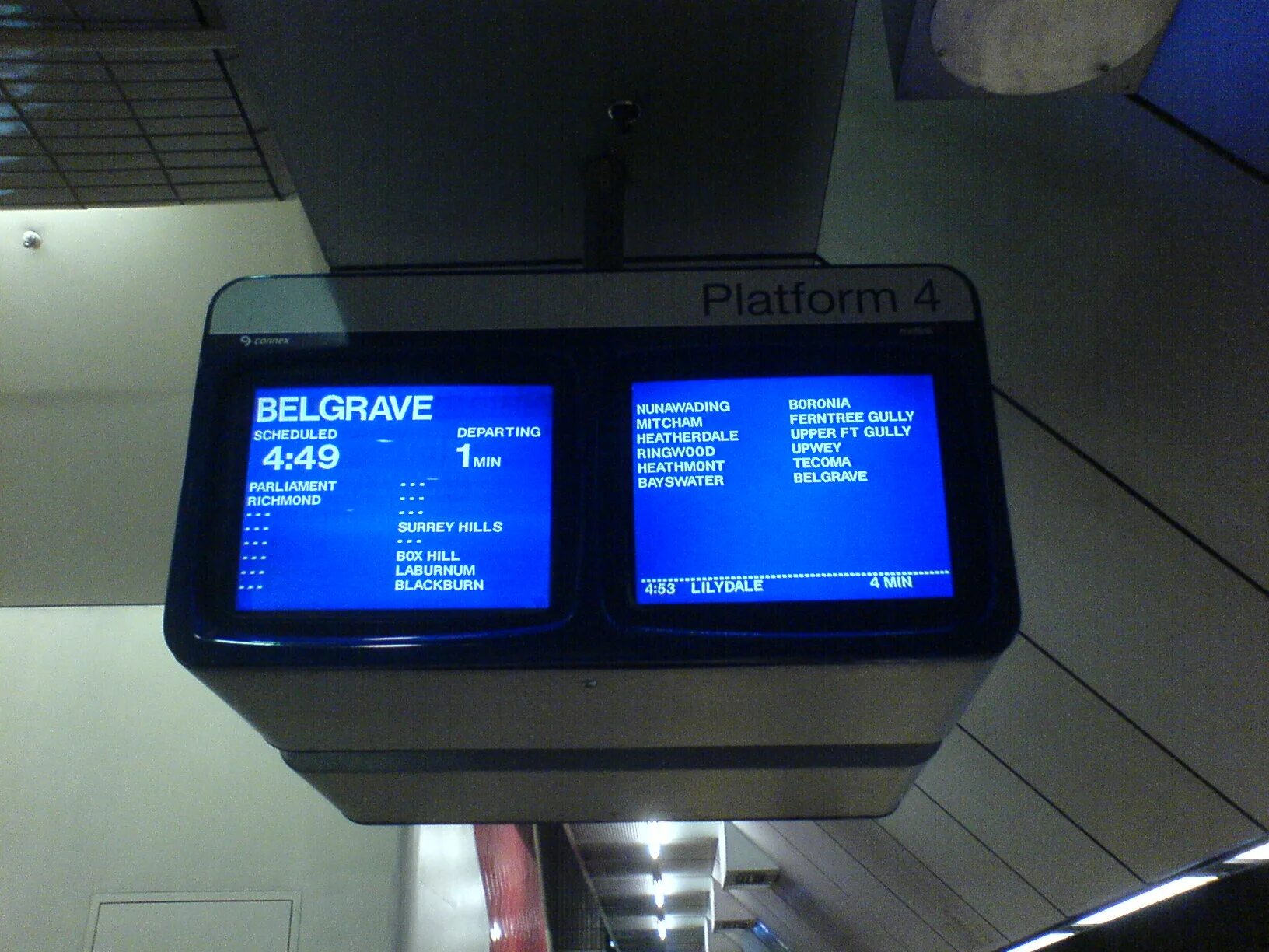 Scheduled departure