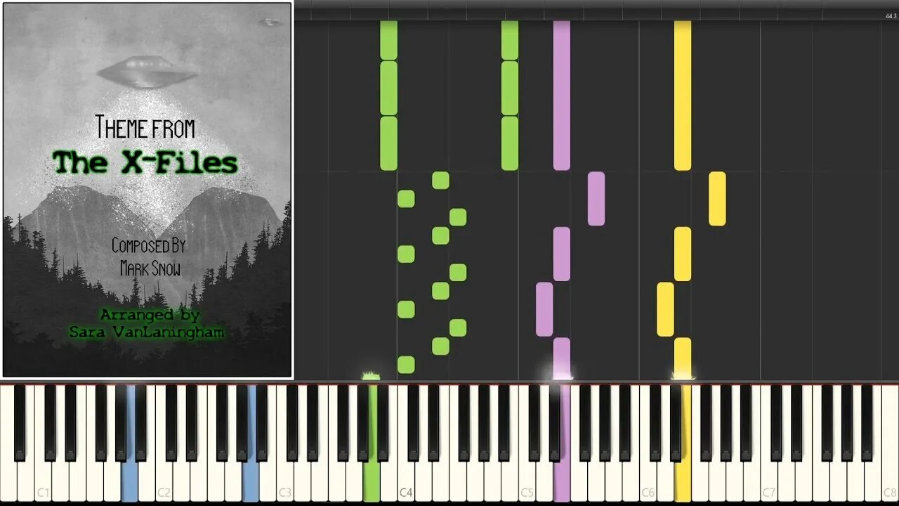 Мелодия секретные материалы. X files Piano. Synthesia схема игры. The x files Theme Piano. The Piano Duet туториал.