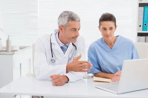 Doctors look