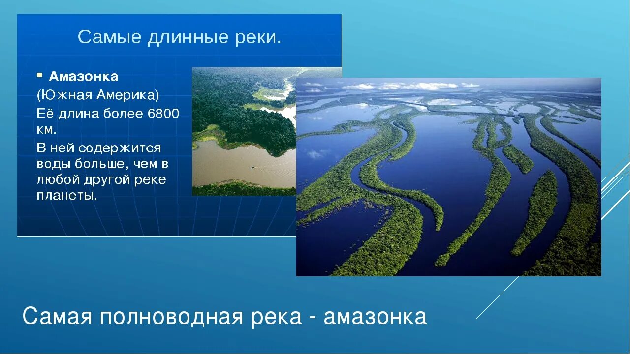 Самая многоводная река Амазонка. Самая длинная река и полноводная река. Самая длинная полноводная река. Длина рек северной америки