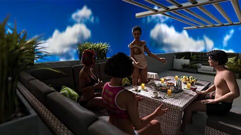 Lisa une petite caresse dans l'entre jambe a small caress in the crotc...