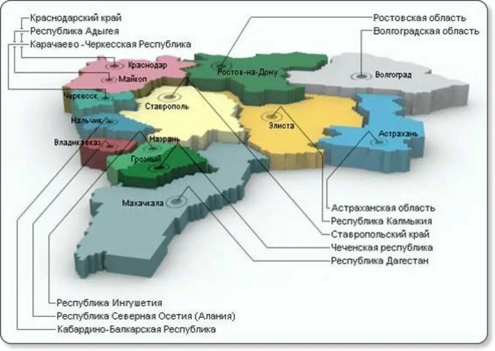 Южный 5 областей. Карта ЮФО И СКФО. Карта субъектов Южного федерального округа. Карта Южного и Северо-Кавказского федеральных округов. Южный федеральный округ+СКФО.