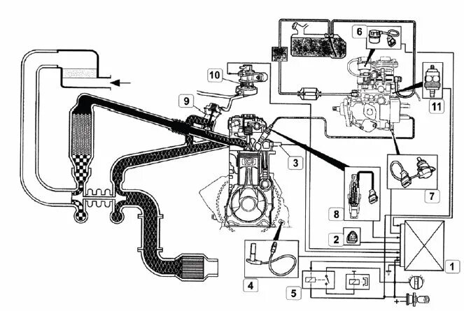 Схема управления топливным насосом двигатель. Блок управления дизельным двигателем (цепь 30). Система управления дизель. Блок управления дизельным двигателем. Схема управления дизелем.
