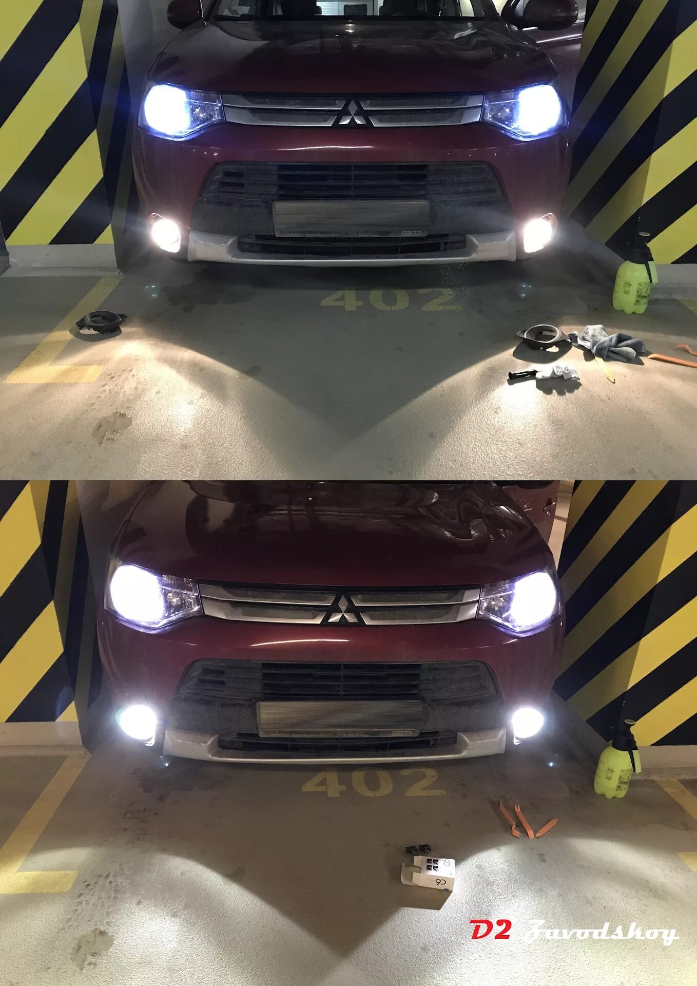 Ксенон аутлендер. ПТФ led Mitsubishi Outlander 3. Led ПТФ Outlander XL. Лед лампы в штатные противотуманки Митсубиси Аутлендер. Mitsubishi Outlander светодиодные лампочки в ПТФ.