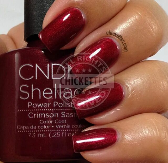 CND Crimson Sash. Shellac Crimson Sash. Шеллак Crimson Sash. Гель лак CND Shellac Red.