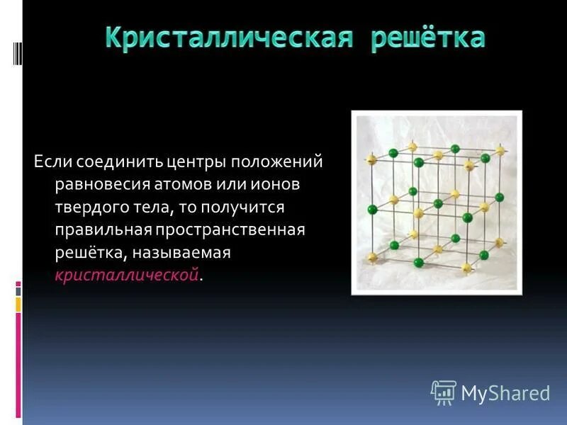 Пространственная решетка. Пространственная решетка