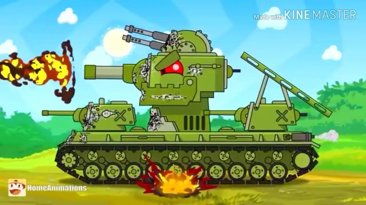 Танчики песня. Кв 6 танк монстр. Кв-6 танк Геранд. Кв 44м HOMEANIMATIONS.