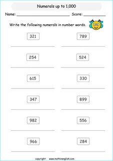Numbers 2 grade