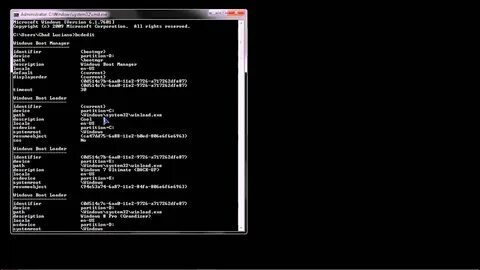 Bcdedit set