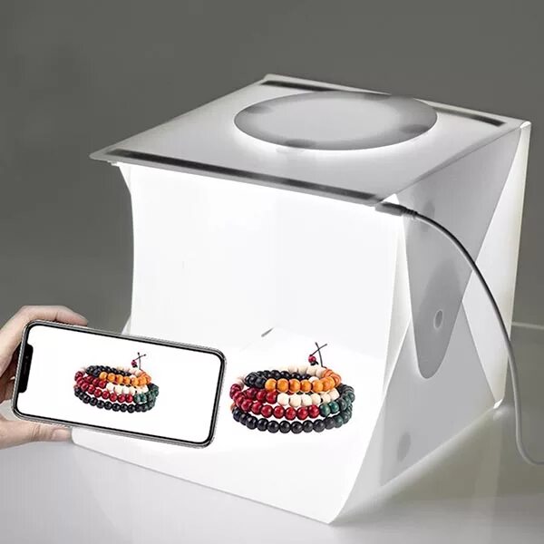 Фотобокс PULUZ 24х23х23см с двойной LED подсветкой 1100Лм складной, для предметн