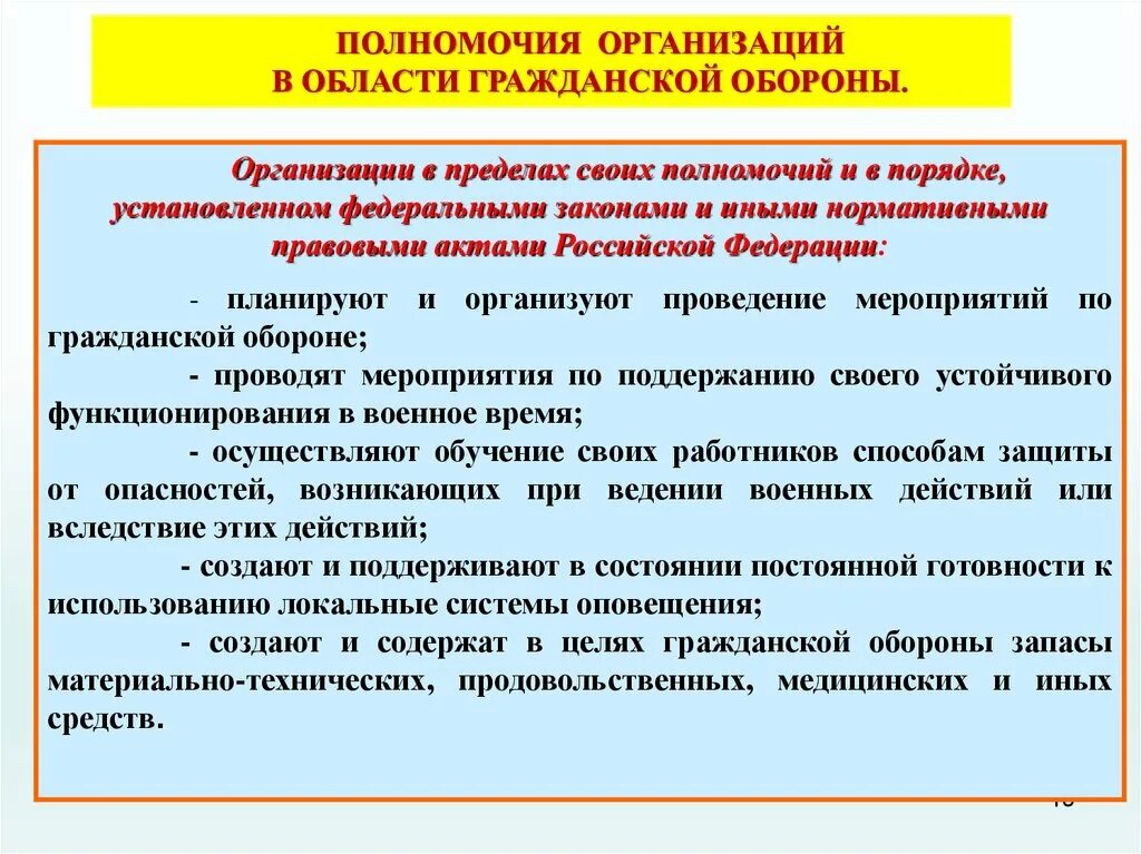 Полномочия организаций в области го. Полномочия гражданской обороны. Полномочия в области гражданской обороны. Полномочия в организации.