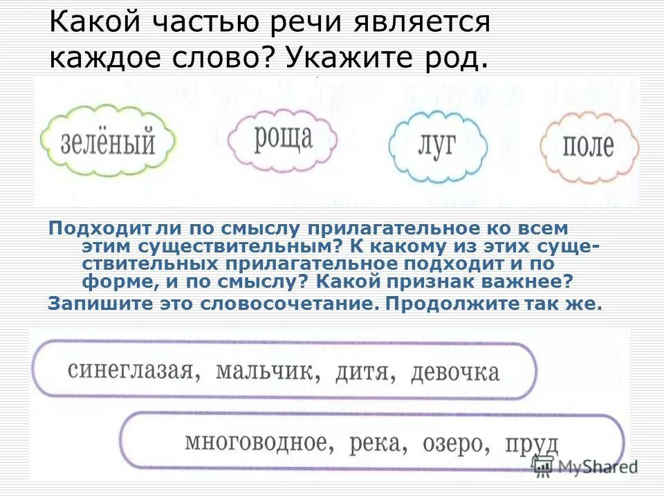 Какой частью речи является травинках. Какой частью речи является травинках