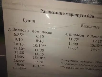 Автобус 477 виллози вокзал расписание