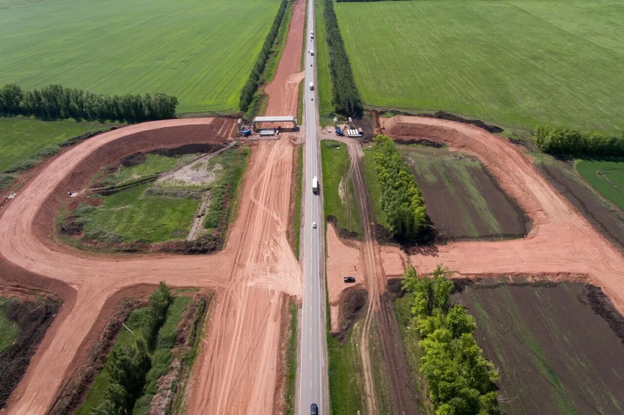 Участок трассы м5. Развязка м5 Кандры. Новая дорога Кандры. Строящая развязка в Башкирии. Развязка дороги м 5 в Кандрах.