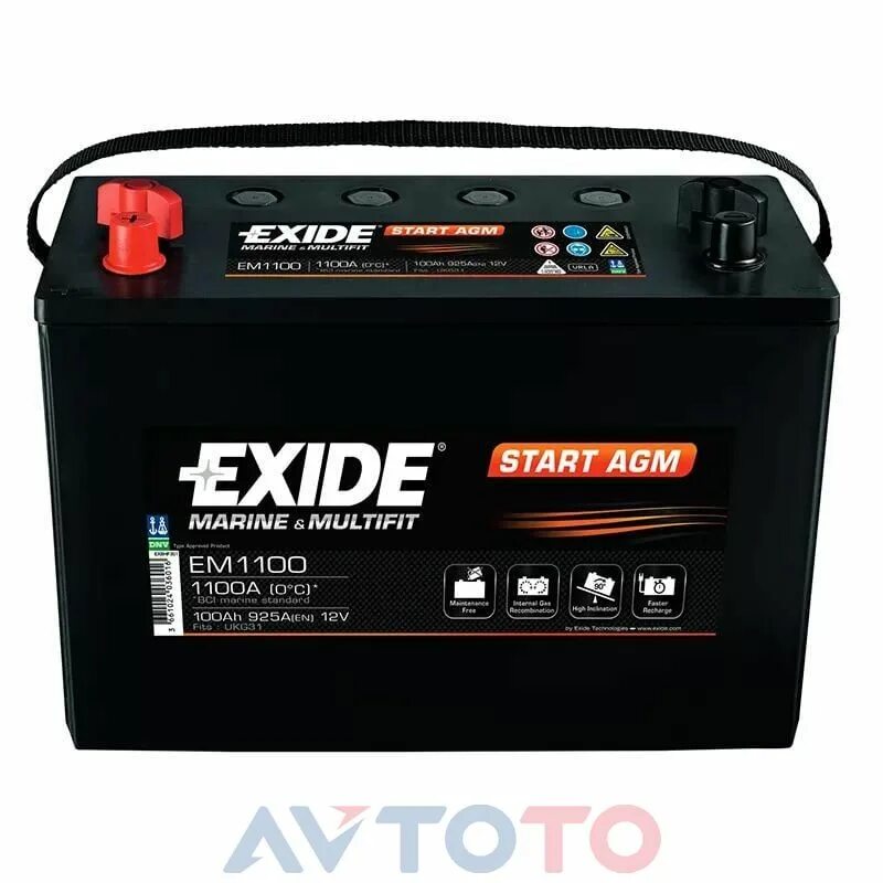 Аккумулятор Exide AGM 100ah. Exide start AGM em1000. Exide 100 AGM. Аккумулятор 100 AGM Азия.