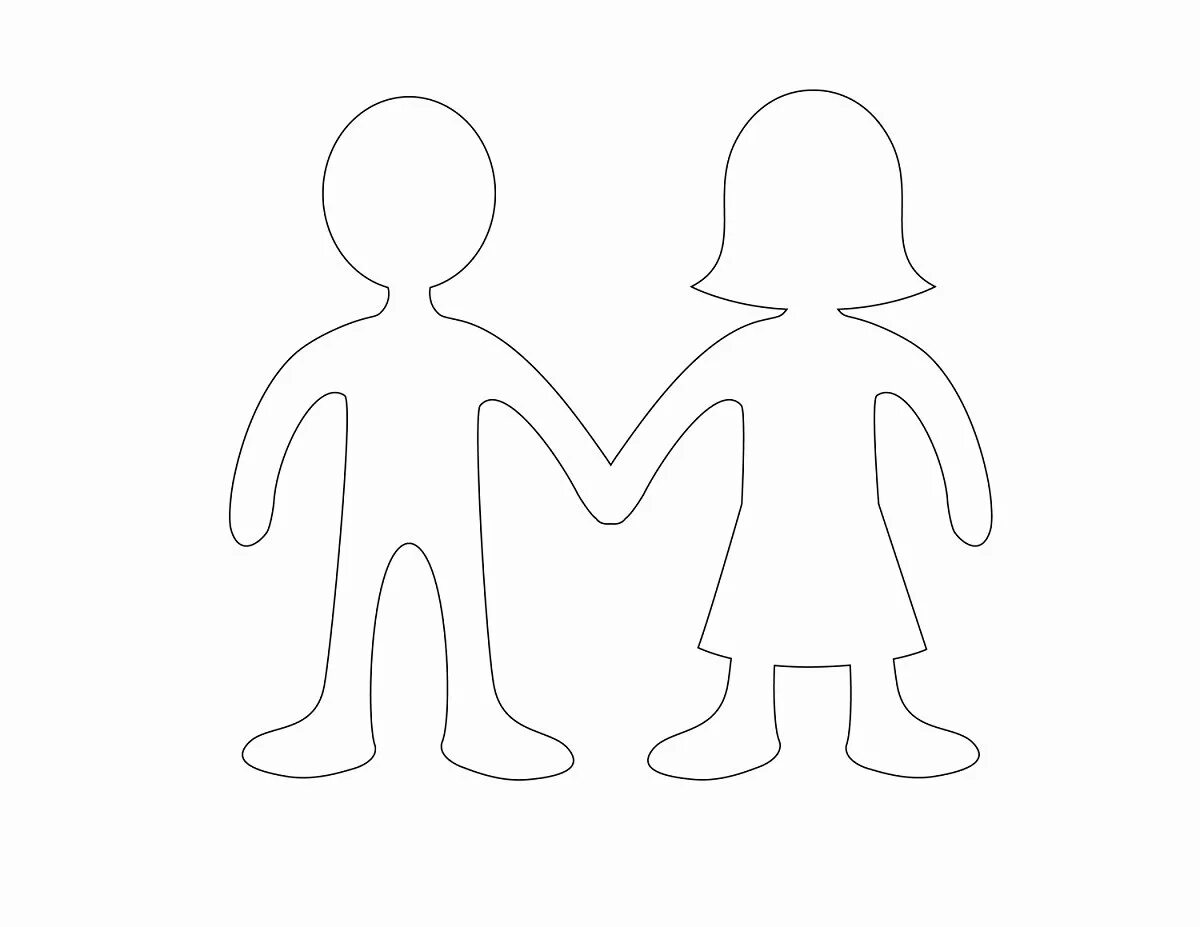 Силуэты мальчика и девочки для вырезания. Человечки для вырезания. силуэты человечков для вырезания. человечки трафареты для вырезания. фигурка человечка для вырезания.