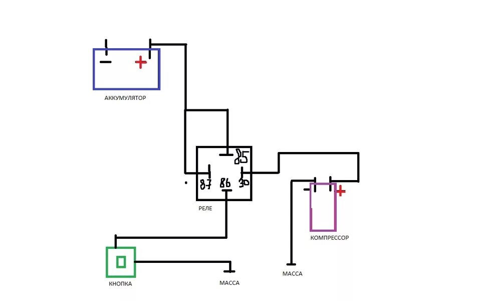 Реле воздушного сигнала. Схема подключения реле пневмосигнала. Схема подключения пневматического сигнала через реле. Пневмогудок через реле схема. Схема подключения реле для пневмо гудка.