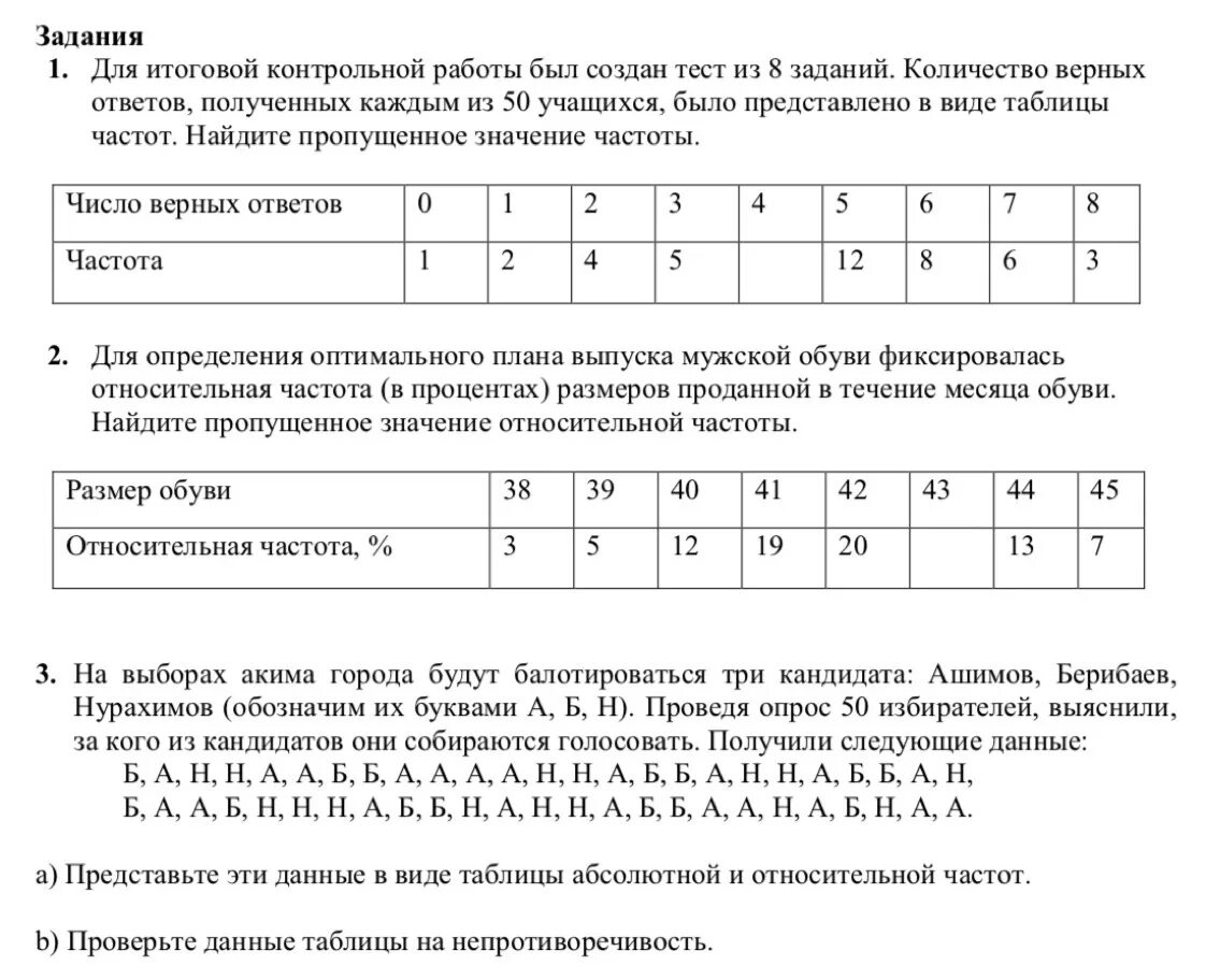 Количество заданий в тесте. Относительная частота задания. Упражнения на таблицы частот в статистике 8 класс. Тест из 8 заданий. Относительная частота 8 класс задания.