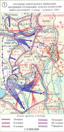 Балатон 1945 карта. Контрудар котельниковской группировки немецко фашистских войск