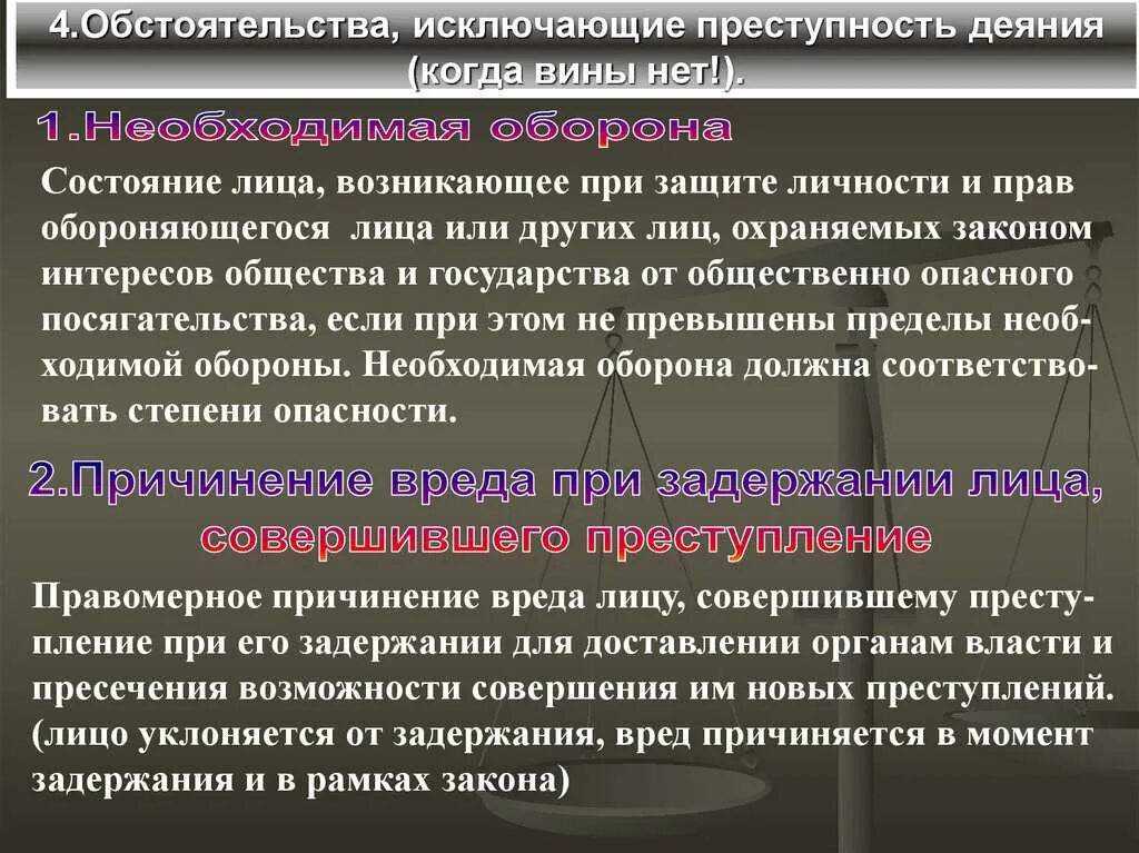 Что свидетельствует о наличии у человека. Понятие обстоятельств исключающих преступность деяния. Закон законодательство преступность. Обстоятельства исключающие преступность деяния примеры. Причины противоправного деяния.