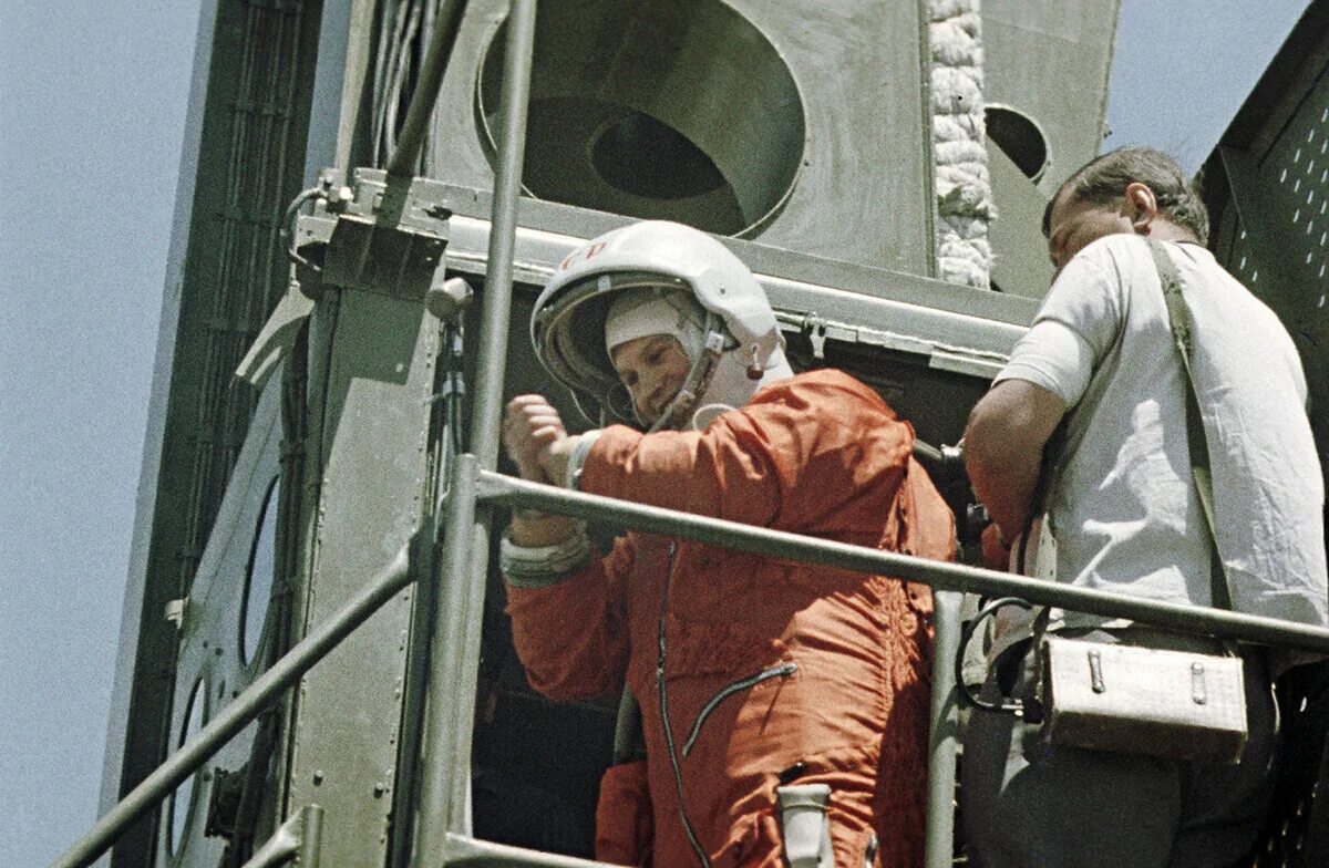 Терешкова перед полетом в космос. 1963 Полет Терешковой. Терешкова первый полет.