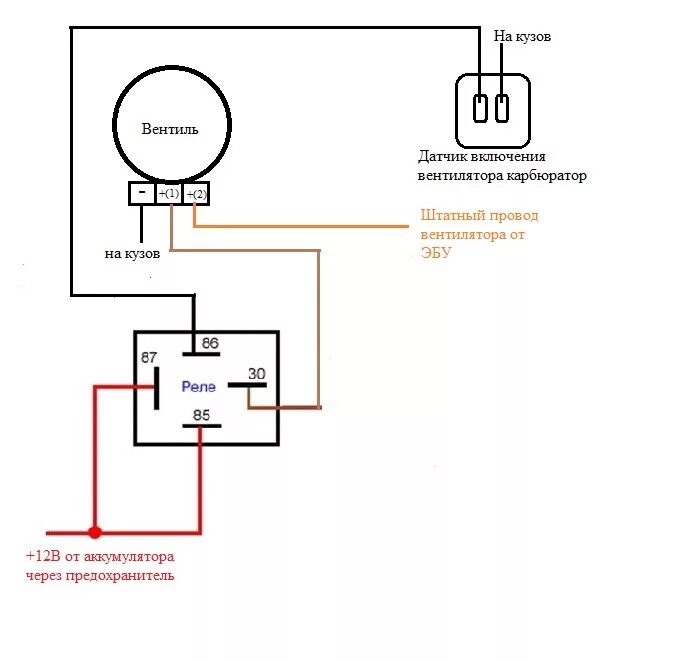 Схема подключения вентилятора через датчик. Схема включения вентилятора ВАЗ 2109. Схема включения вентилятора охлаждения ВАЗ 2106. Схема включения вентилятора охлаждения ВАЗ. Схема подключения вентилятора охлаждения ВАЗ 2106 на датчик.
