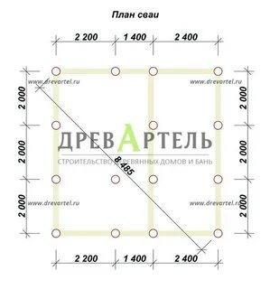 6 на 6 сколько свай