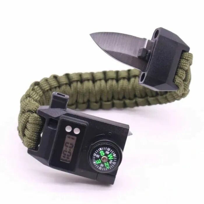 Наручные часы для выживания Paracord Fire Starter Bracelet. Браслет выживания (огниво, нож, компас) ССD. Нож Gerber компас огниво. Армейский браслет