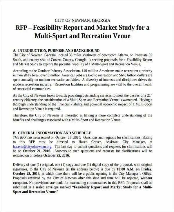 Report topics. Feasibility Report.