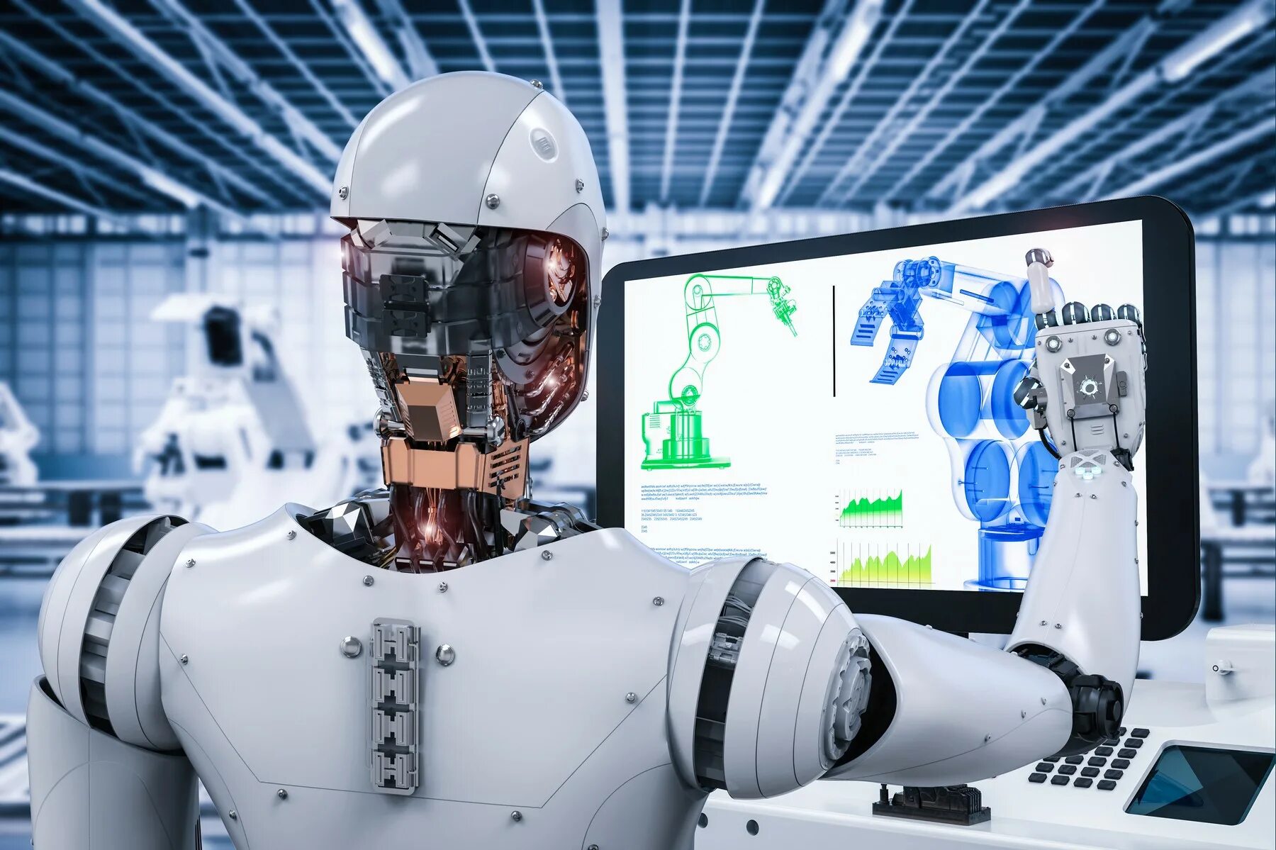 Использование искусственного интеллекта в бизнесе. Роботы в промышленности. Робот с искусственным интеллектом. Технологичные роботы. Робототехника и искусственный интеллект.
