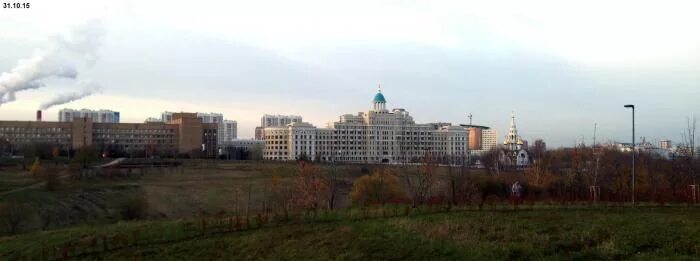 Новые корпуса академии ФСБ. Мичуринский просп., 70. Москва (2015 год). Стоковое 