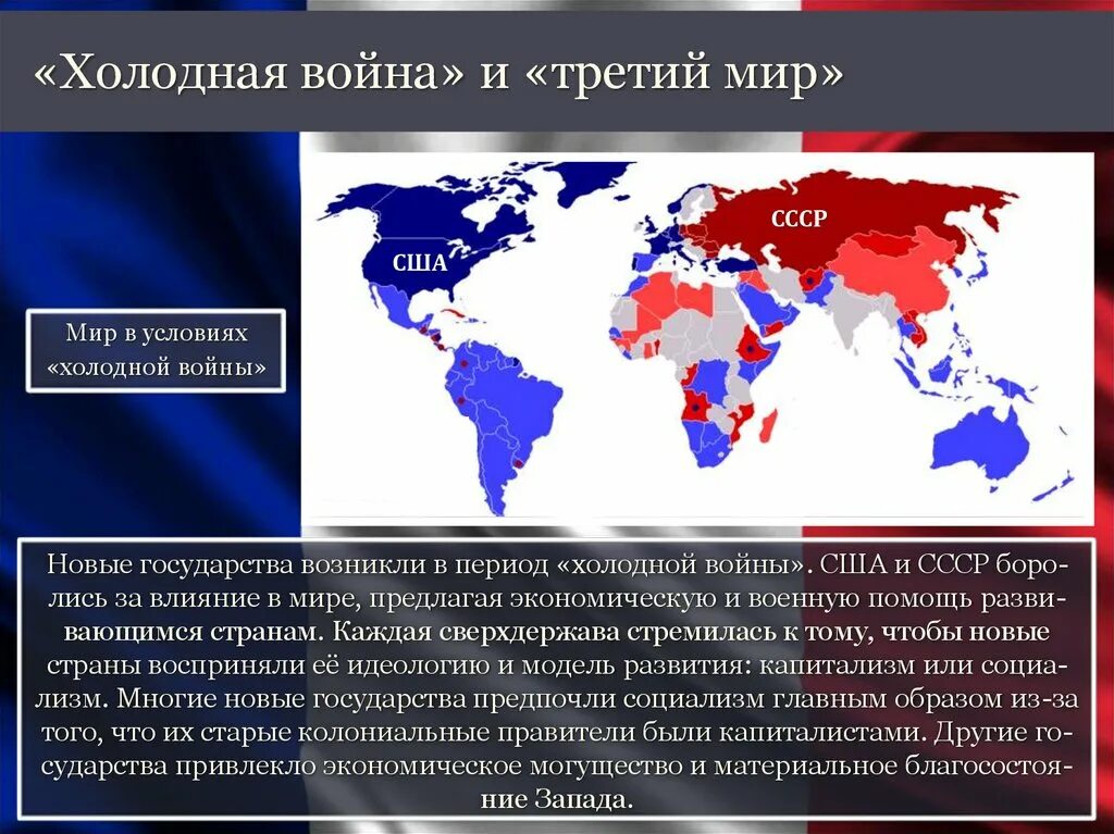 Распад колониальной. СССР И США сверхдержавы.