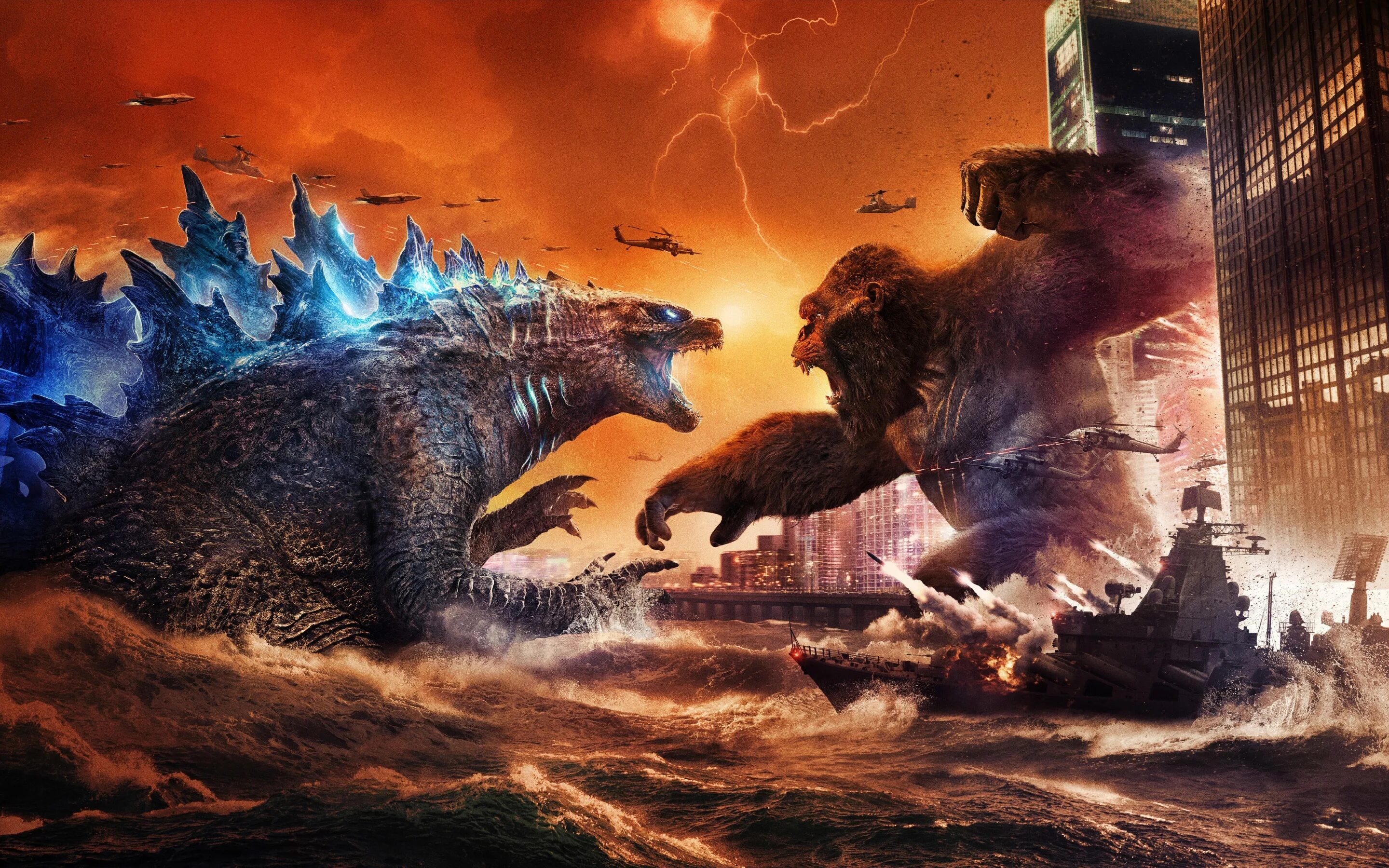 Godzilla x kong new empire дата выхода. Горилла против КИНГКОНГА. King против Годзилла Конга 2021. Годзилла против Кинг Конга 2020. Кинг-Конг против Годзиллы 2021.