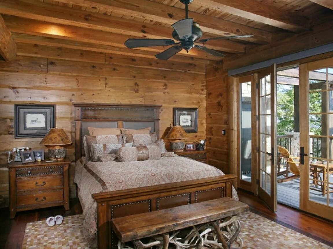 Дизайн комнат в деревянном доме. Спальня 12кв м в стиле Кантри. Спальни в бревенчатом доме в стиле Кантри,Прованс. Спальня в древеснос стиле. Спальня в деревенском стиле в деревянном доме.