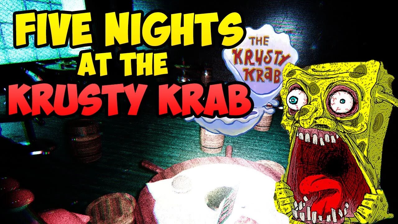 Красти краб ночью. 5 Ночей в КРАСТИ краб. Five Nights at Krusty Krab 3. ФНАФ КРАСТИ краб. КРАСТИ краб хоррор.