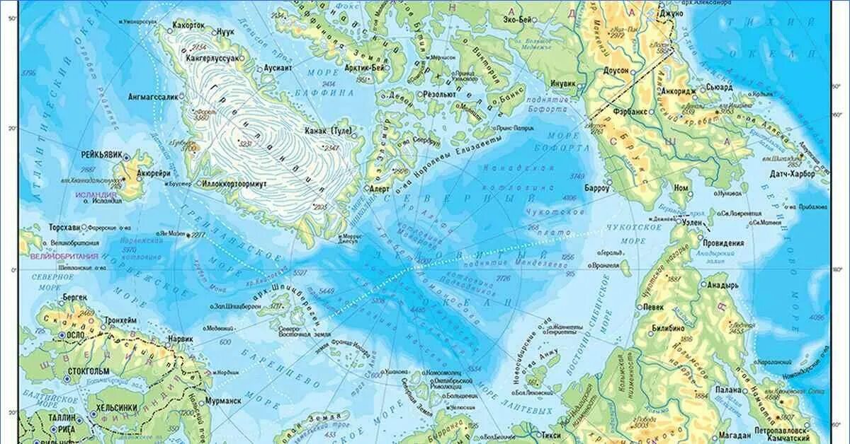 Верхнее местоположение. Моря Северного Ледовитого океана на карте. Северный Ледовитый океан на карте. Острова Северного Ледовитого океана на карте. Северный Ледовитый океан географическая карта.