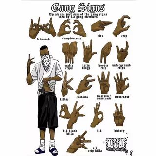Crips gang распальцовка. 