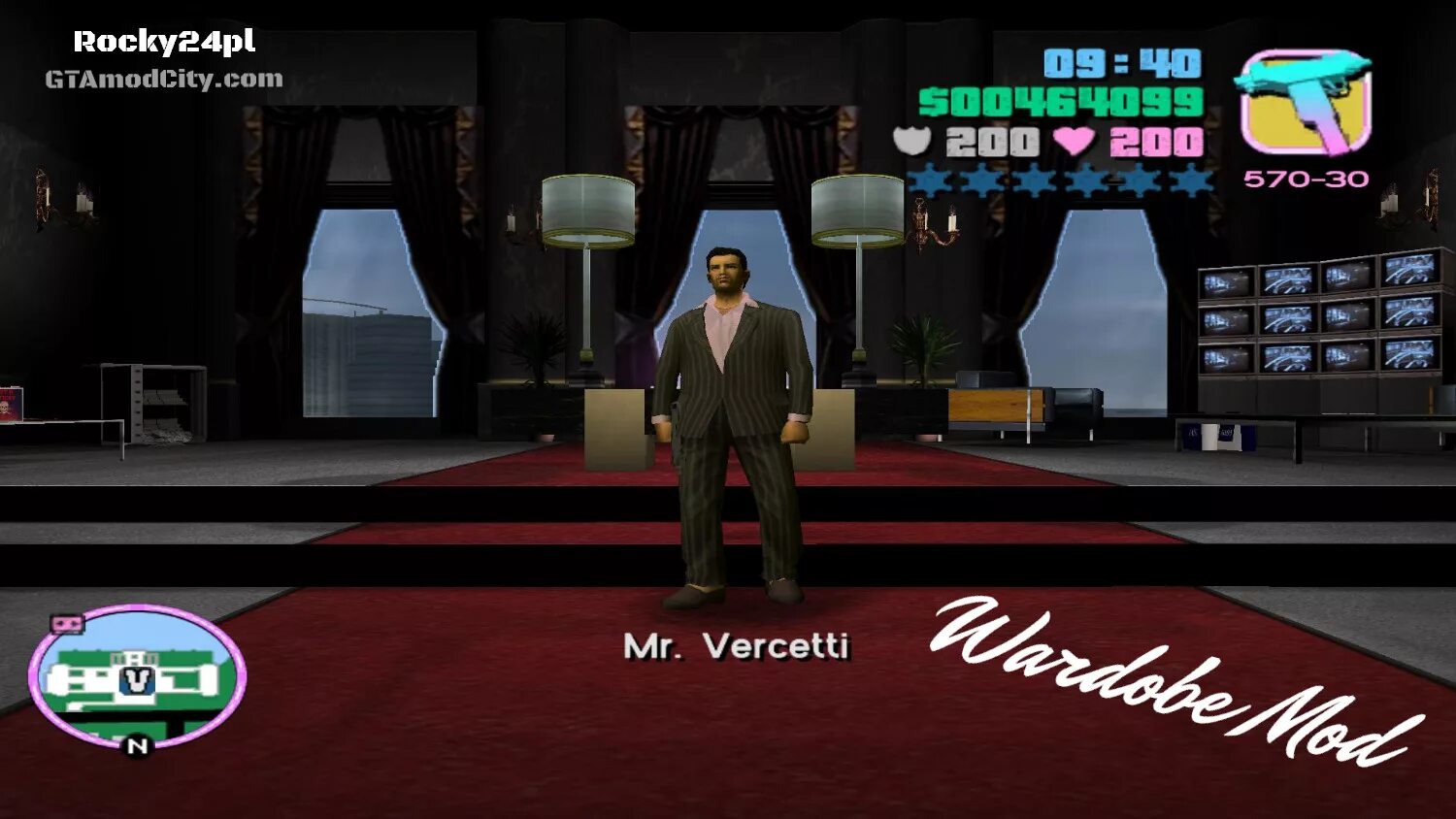 Grand Theft auto: vice City "VC WARDROBEMOD /гардероб мод". Меню gta vice city