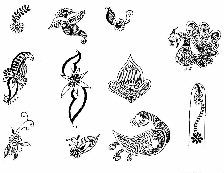 Небольшие рисунки на теле. Эскизы хной. Рисунки мехенди для начинающих. Рисунки хной эскизы. Тату хной эскизы.