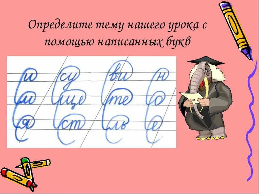Определите тему урока