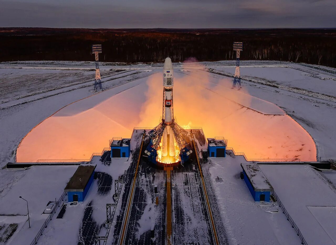 Ракета Союз-2.1а. Космодром Плесецк. Запуск ракеты с космодрома Восточный. Наземная Космическая инфраструктура.