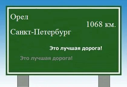 Расстояние орловская