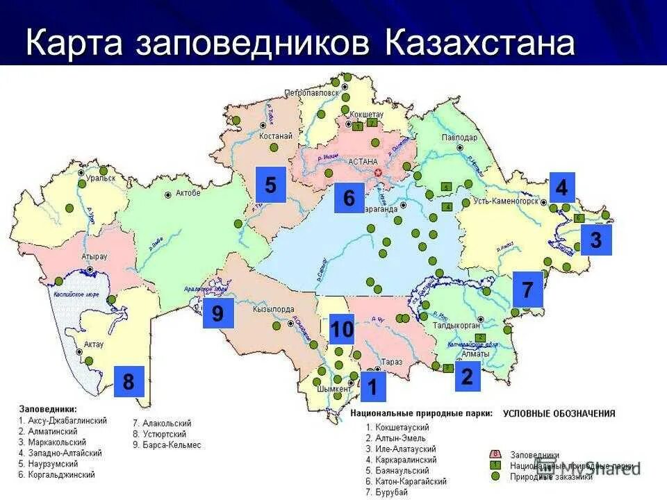 Национальные парки на контурной карте. Карта заповедников РК. Национальные парки и заповедники Казахстана на карте. Карта заповедников и нац.парков Казахстана. Заповедники Казахстана на карте Казахстана.