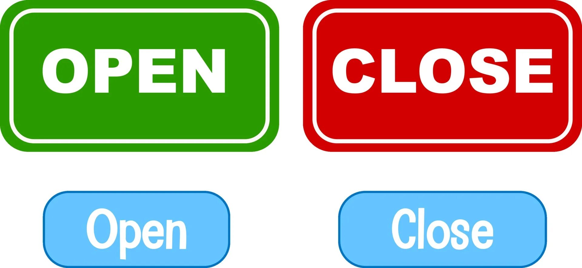 Open close. Open closed opposites. Open or close.