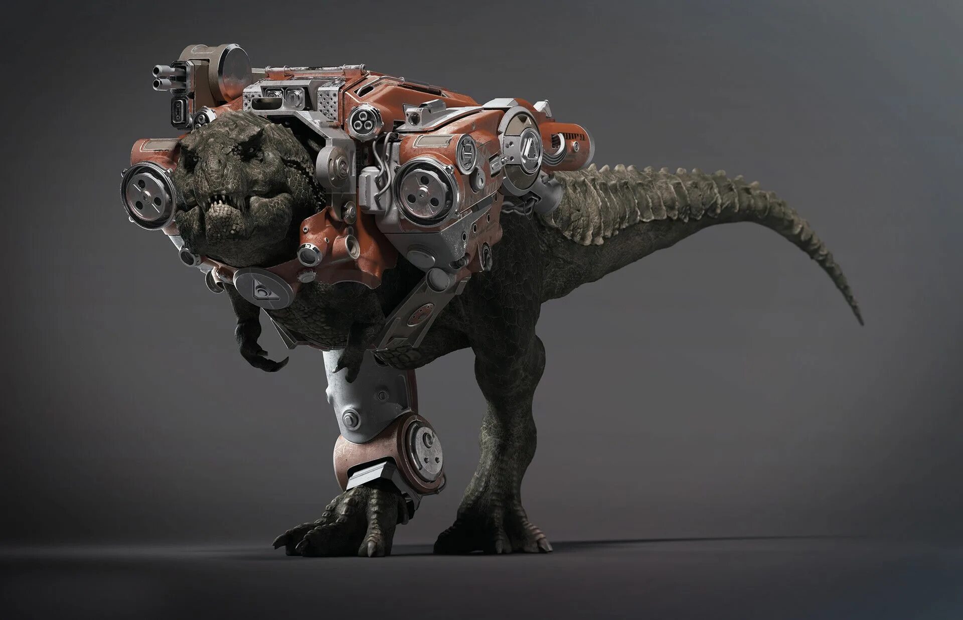 Робот тираннозавр. Zbrush меха робот. футуристические динозавры. футуристическое животное. рекс монстр.